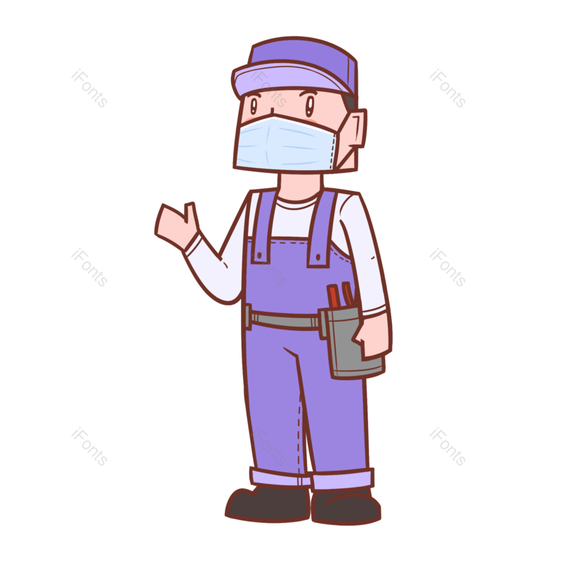 卡通图片,劳动节元素,五一PNG,51免抠素材